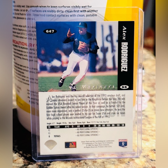 Alex Rodriguez Rookie - Picture 2 of 2